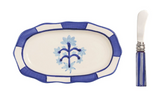 Mud Pie 26 42200223x Blue Floral Everything Plate Sets - 2 Styles