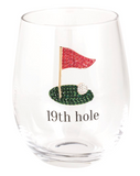 Mud Pie 26 44600146x Golf Jewel Wine Glasses - 2 Styles