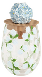 Mud Pie 26 44600149x Floral Wine Glass & Stopper - 3 Styles