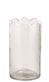 Mud Pie 26 47700482x Scalloped Glass Bud Vase - 3 Sizes