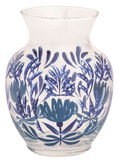 Mud Pie 26 47700483x Hand-painted Blue Glass Vase - 3 Styles
