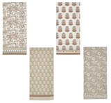 Mud Pie 26 42170272x Neutral Flower Pattern Towels - 4 Styles