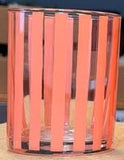 Transpac 26 TS02233x Glass Striped Juice Glass - 4 Colors