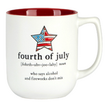 Certified Intl 26 31496 Stars & Stripes Words Mugs 18oz - 4 Styles