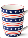 Certified Intl 26 44515 Stars & Stripes Pad Print Mugs - 6 Styles