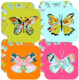 KEVA 26 CBxx-C Leather Coasters, 3.5in Set of 4 - 5 Styles