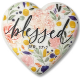 Dicksons Gifts 26 4055x Heart Resin Stone Floral 2.25in - 9 Styles
