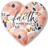Dicksons Gifts 26 4055x Heart Resin Stone Floral 2.25in - 9 Styles