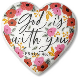Dicksons Gifts 26 4055x Heart Resin Stone Floral 2.25in - 9 Styles