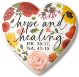Dicksons Gifts 26 4055x Heart Resin Stone Floral 2.25in - 9 Styles