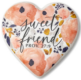 Dicksons Gifts 26 4055x Heart Resin Stone Floral 2.25in - 9 Styles