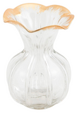 Mud Pie 26 47700432x Gold Edge Glass Ruffle Vase - 2 Sizes