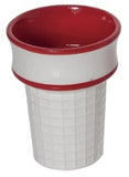 Transpac 26 TS01321x Dolomite Americana Waffle Cone Cup - 2 Colors