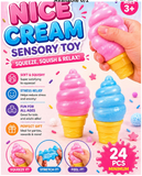 Queens Designs 26 ICS4012x Ice Cream Cone Squishy Toy - 3 Colors