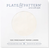 Plate & Pattern 26 LIN100 Classic White Flat Paper Plate Liners, 100 per Pack