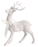 Mud Pie 26 40030724x White Flocked Reindeer - 2 Sizes