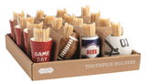 Mud Pie 26 40430047x Tailgate Toothpick Caddy Set - 4 Styles