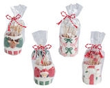 Mud Pie 26 40430049x Bow Toothpick Caddy Set - 4 Styles