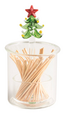 Mud Pie 26 40430054x Glass Toothpick Caddy Set - 3 Styles