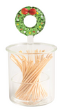 Mud Pie 26 40430054x Glass Toothpick Caddy Set - 3 Styles