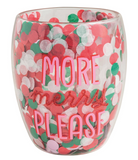 Mud Pie 26 44600158x Holiday Confetti Wine Glass 11oz - 3 Styles