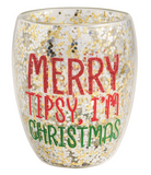 Mud Pie 26 44600158x Holiday Confetti Wine Glass 11oz - 3 Styles