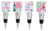 Mud Pie 26 48600273x Holiday Plaque Bottle Stopper - 4 Styles