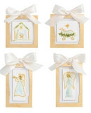 Mud Pie 26 46700509x Gold Painted Acrylic Ornament - 4 Styles