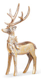 Raz Imports 26 4312129 7" Aged Gold Deer with Bow Ornament - 2 Styles