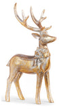Raz Imports 26 4312129 7" Aged Gold Deer with Bow Ornament - 2 Styles