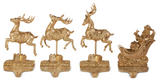 Raz Imports 26 4511661 10.5" Santa and Reindeer Stocking Holder - 4 STyles
