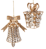 Raz Imports 26 4513549x 7" Clear Jeweled Ornament - 2 Styles