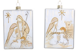 Raz Imports 26 4524611x 5" Rectangle Nativity Ornament - 2 Styles