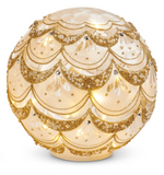 Raz Imports 26 4533309x 8" Lighted White and Gold Pearl Orb - 2 Sizes