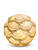 Raz Imports 26 4533309x 8" Lighted White and Gold Pearl Orb - 2 Sizes