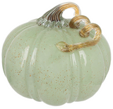 Boston Intl 26 HTF26236 Seafoam & Gold Speckled Glass Pumpkin - 2 Sizes