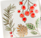 Certified Intl 26 44859-x Festive Blooms Canape Plate 6in - 4 Styles