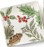 Certified Intl 26 44859-x Festive Blooms Canape Plate 6in - 4 Styles
