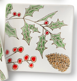 Certified Intl 26 44859-x Festive Blooms Canape Plate 6in - 4 Styles