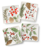 Certified Intl 26 44859-x Festive Blooms Canape Plate 6in - 4 Styles