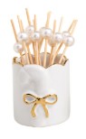 Mud Pie 26 40430056x Gold Edge Toothpick Caddy - 4 Styles