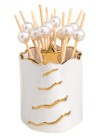 Mud Pie 26 40430056x Gold Edge Toothpick Caddy - 4 Styles