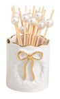 Mud Pie 26 40430056x Gold Edge Toothpick Caddy - 4 Styles