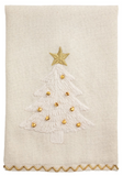 Mud Pie 26 42170355x White Christmas Embroidery Towel - 3 Styles