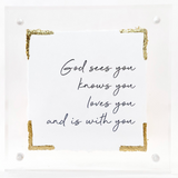 EvaBelle 26 44xxx Acrylic Magnetic Frame 4in x 4in - 9 Styles