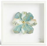Demdaco 26 1004920098 Blue & White Flower Wall Art 10 in - 2 Colors