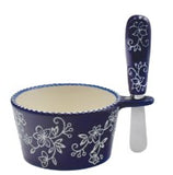 Temp-tations 26 TR00110-xx 10oz Dip Bowl with Spreader - 5 Styles