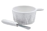 Temp-tations 26 TR00110-xx 10oz Dip Bowl with Spreader - 5 Styles