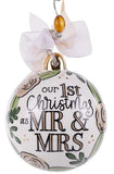 Glory Haus 26 20183410 Gold Mr. & Mrs. Ornament
