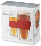 True Brands 26 11978 HOST Beer FREEZE Cooling Cup, Set of 2 - Red